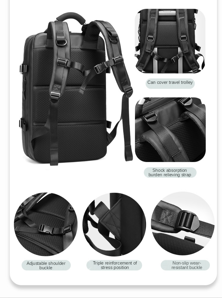 Waterproof 28 Litre Multifunctional Oxford Laptop Backpack 29*20*49cm