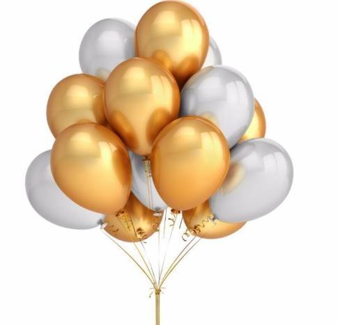 20pcs 12'' Gold Silver Black pink Latex Balloons Happy Birthday Wedding Party