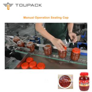 PLC Sauce Packaging Machine Thick Broad Bean Sauce Filling 4 Head Liquid Filling