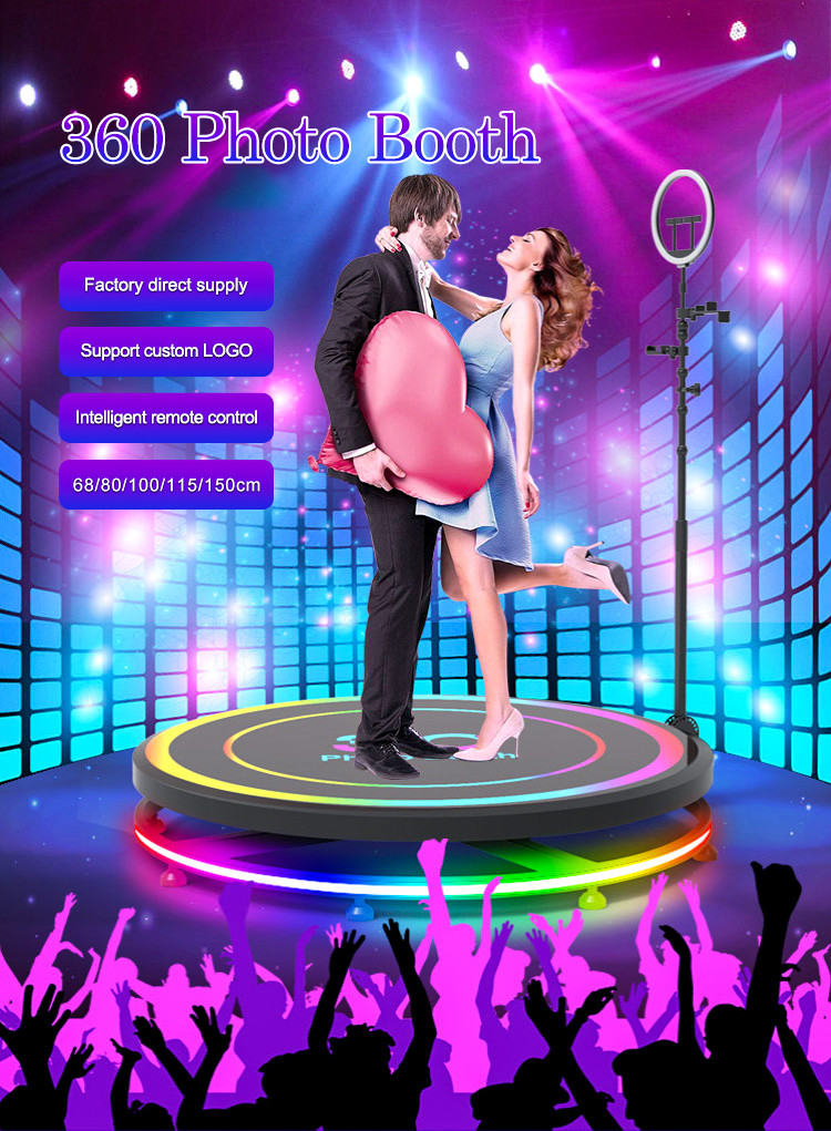 Remote Control 360 Camera Booth 360 Spinning Booth Automatic Slow Motion 31.5″