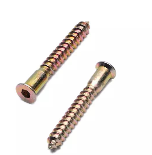 ISO9001 Certified Carbon Steel Hex Socket Furniture Screw For Wood DIN ANSI Standard