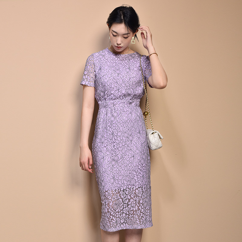 Concept Club 65% Nylon 35% Cotton Office Ladies Knitted Short Sleeve Dress