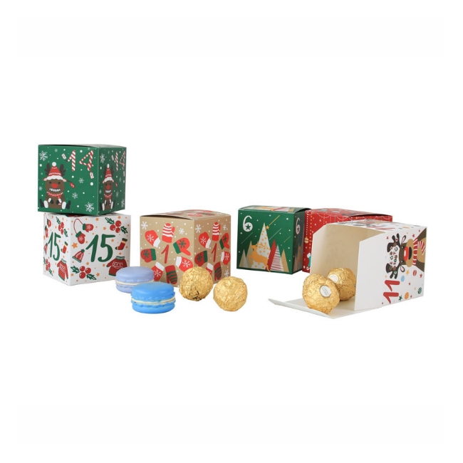 7*7*7cm Eco-friendly Food Packaging Paper Box with Flexographic or Offset Printing