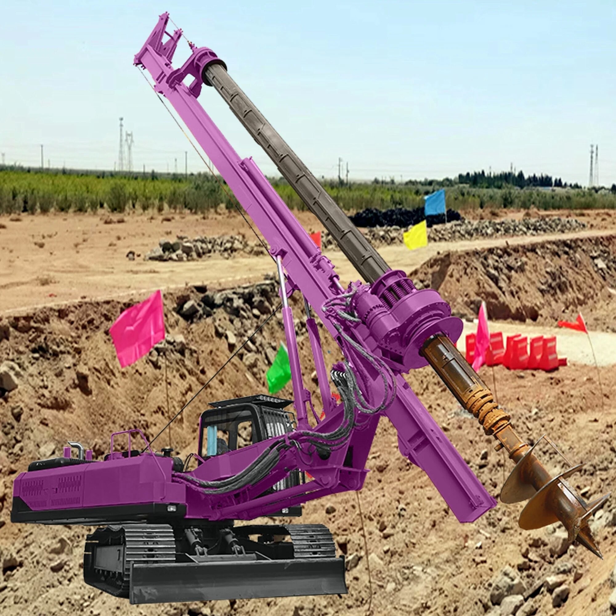 Rotary Borehole Drilling Rig Equipment Hydraulic Portable Rotary Drilling Rig Machine