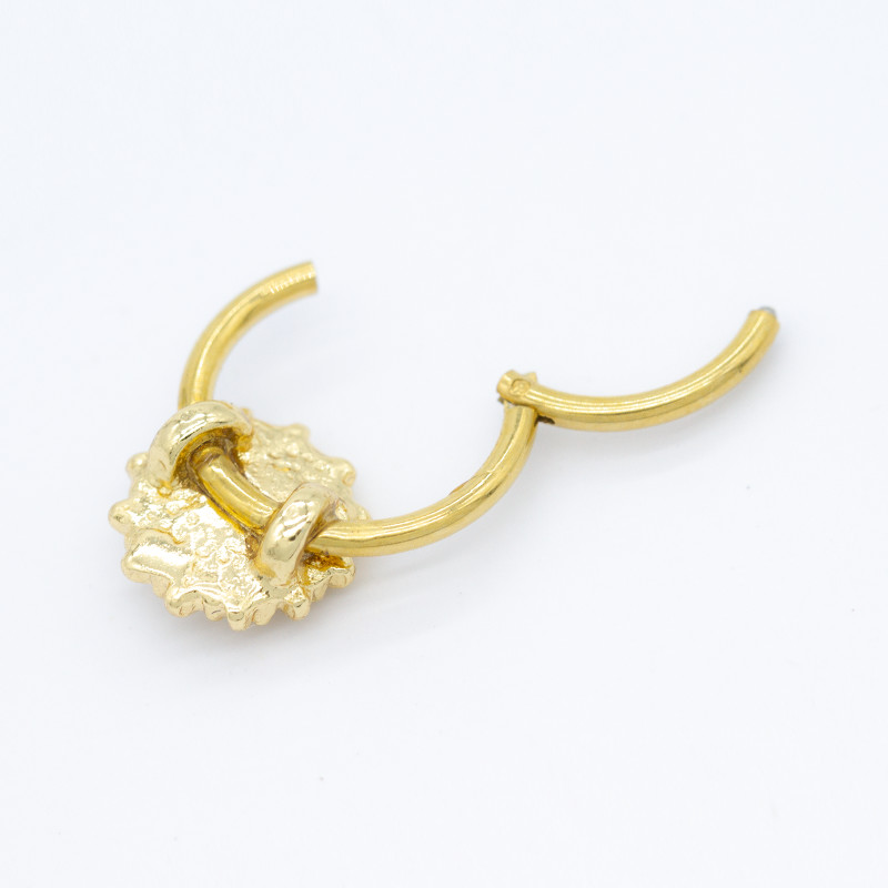 10mm 16G Wedding Nose Piercing Jewelery Gold Flower 316 Stainless Steel