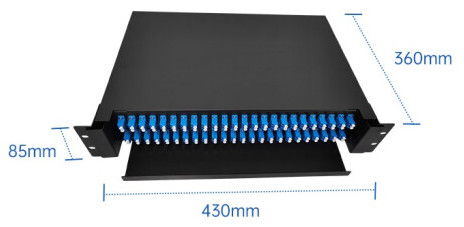 48 Port LC Fiber Patch Panel 96 Core 2U Indoor Use Protective