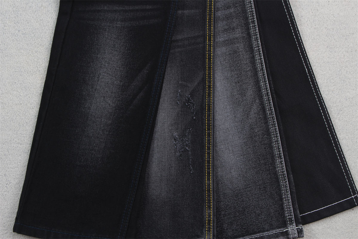 70/71" 10.5 Once 100% Cotton Black Denim Fabric For Jeans