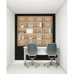 Modern Custom Bookshelf Design Office Desk Bespoke White And Black Bookshelf