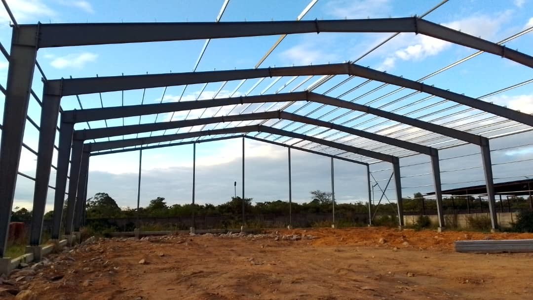 Light Steel Structure Building Warehouse , Industrial Steel Fabricated Building