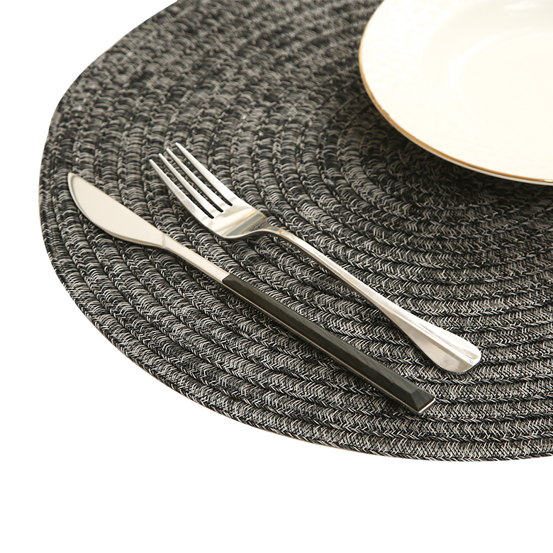 Kitchen Room Space Luxury Golden Waterproof PVC Round Christmas Dining Table Place Mats