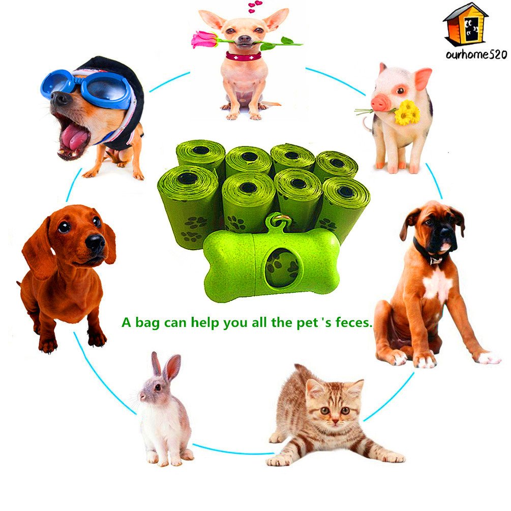 Biodegradable custom puppy waste bag printed scented poop bags