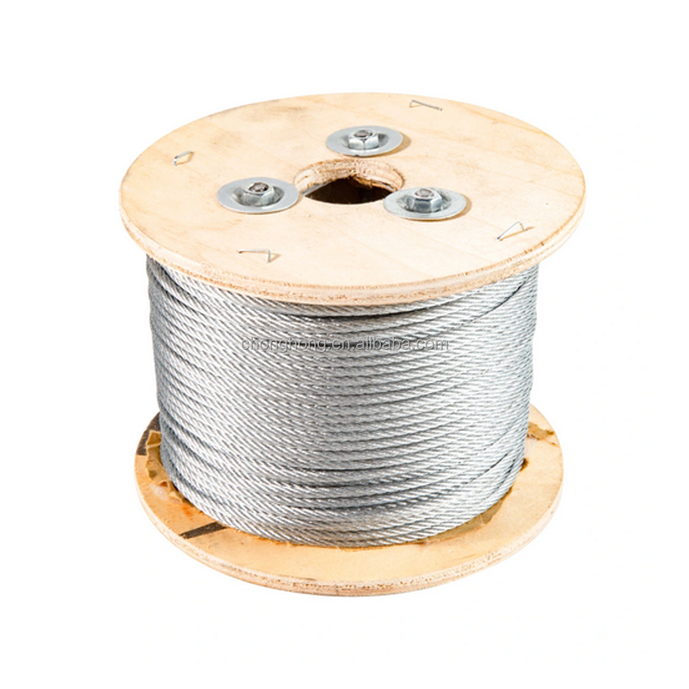6X19 FC 8X19 6X7 FC IWRC 6X12 7FC 6X19 FC IWRC 6X24 7FC 6X37 Non-Alloy Galvanized Steel Wire Rope for Tough Construction