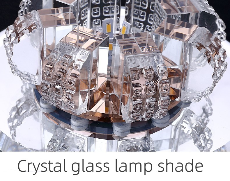 Modern Crystal Aisle Spot Light Creative Entry Glass Balcony Porch Hall Corridor Ceiling Downlight