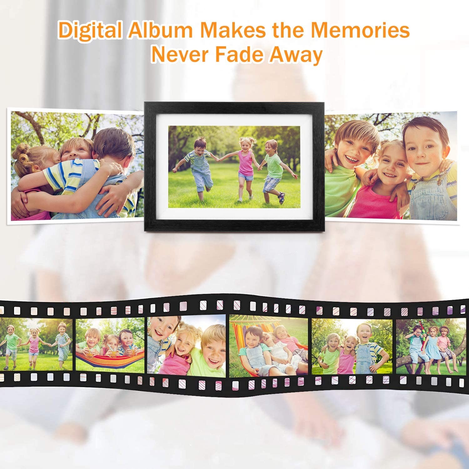 10 Inch RK3126 Quad Core Digital Photo Frame with LED Display and 1280*800 Resolution