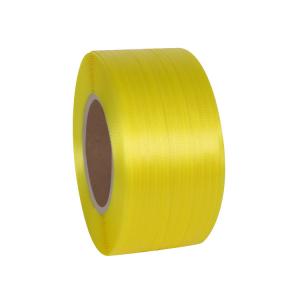 China Yellow Polypropylene Plastic Strapping 5mm Width Packing Strip 1.2mm Thickness on sale