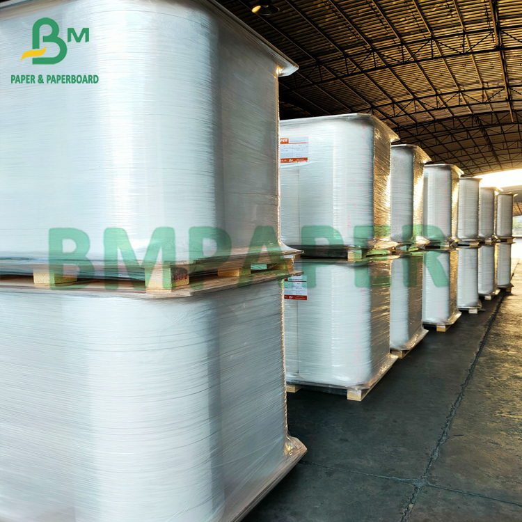 Food Safe 24gsm Straw Wrap Paper White Color 27mm x 6000 meters Rolls