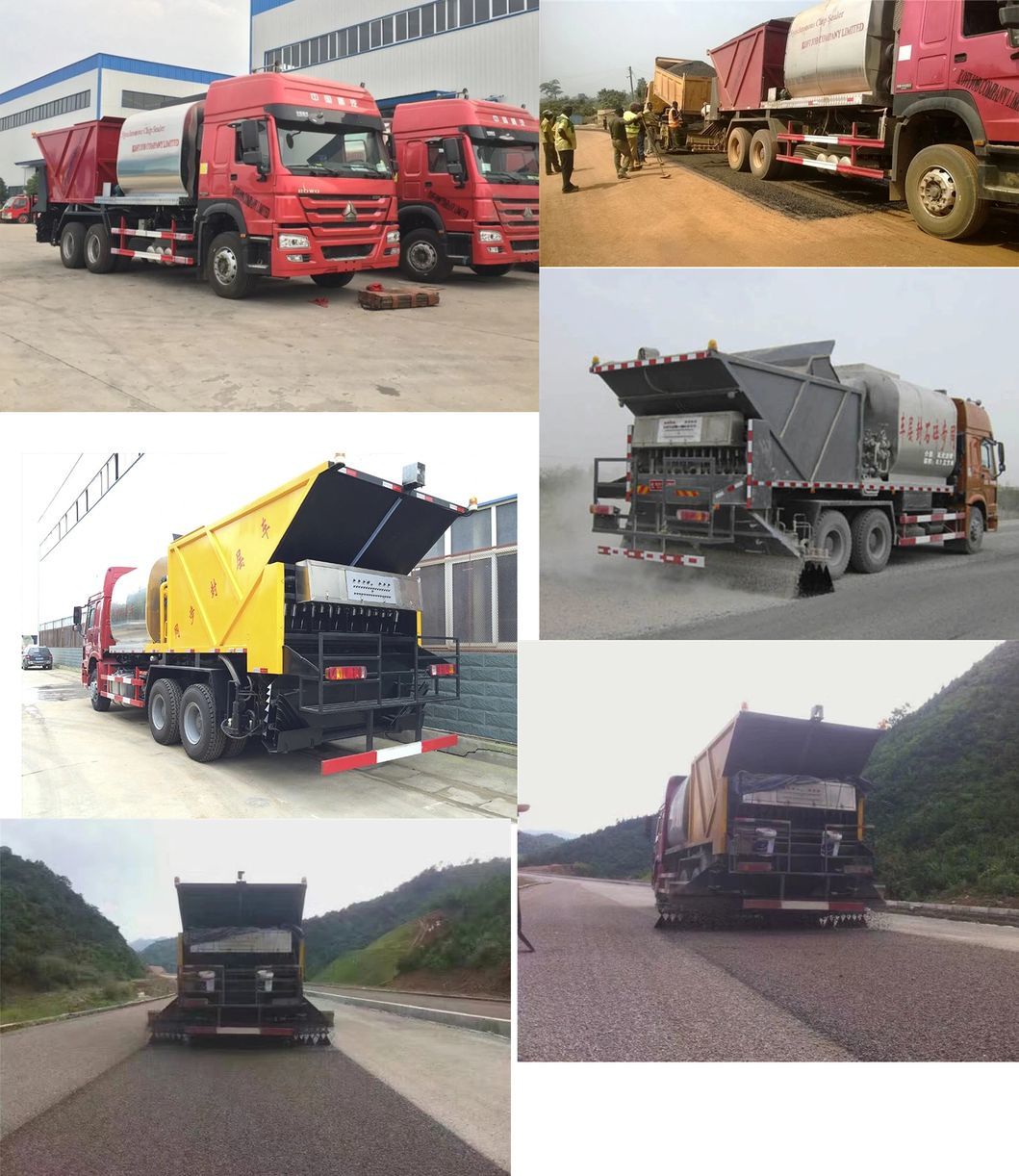 HOWO Construction Asphalt Rubber Chip Sealer Macadam Gravel Synchronous Truck
