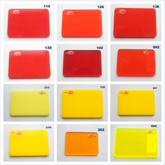 Customized Cast Colored Acrylic Plastic Sheet For Various Customer Requirements