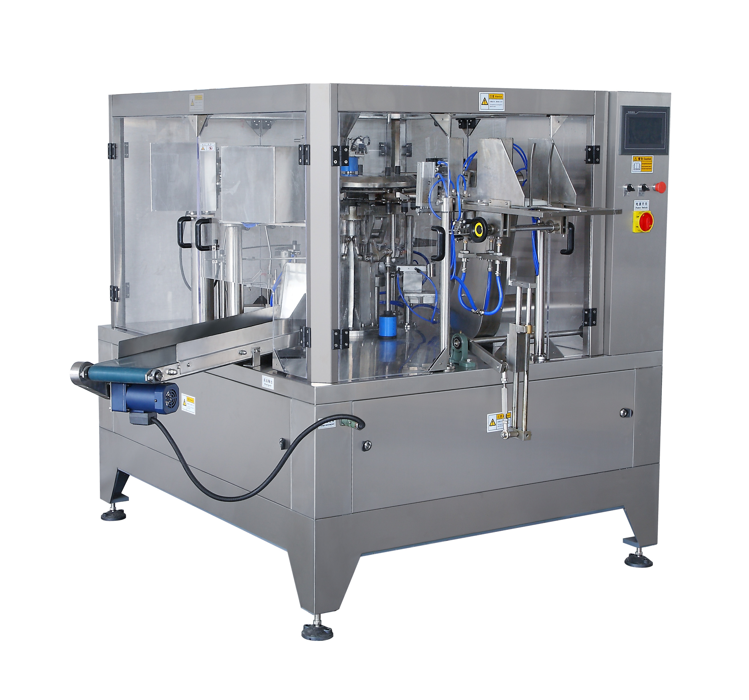 Flexible Zipper Stand Up Pouch Filling Machine , Premade Pouch Filling Equipment