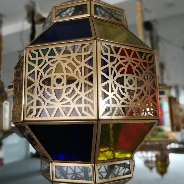Arab Style Moslem Led Metal Glass Lighting Vintage Decor Pendant Light(WH-DC-45)