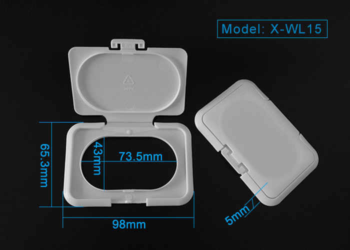 ODM Length 98mm Plastic Flip Top Cap For Tissue Pouch