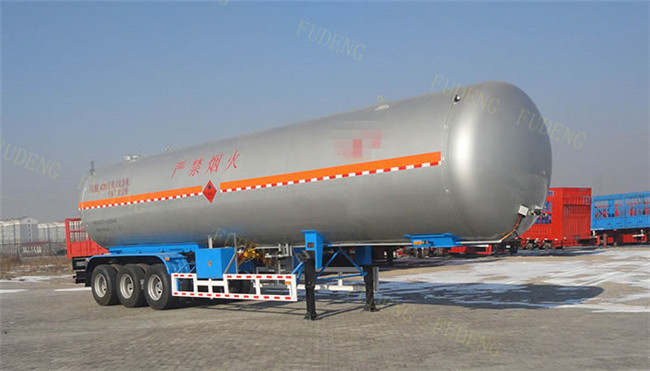 52000 Liters LPG Tank Trailer Mechanical / Air Suspension Max Payload 25 Tons