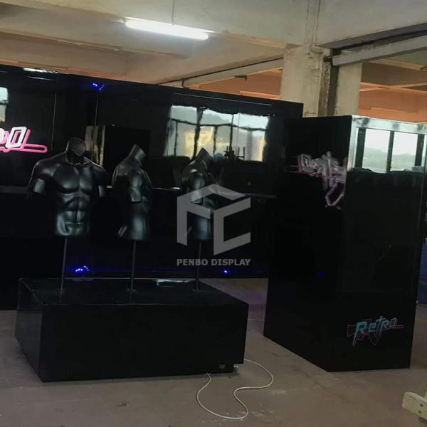 Powder coated Clothing Shop Display Furniture Dress Display Backdrop Stand With