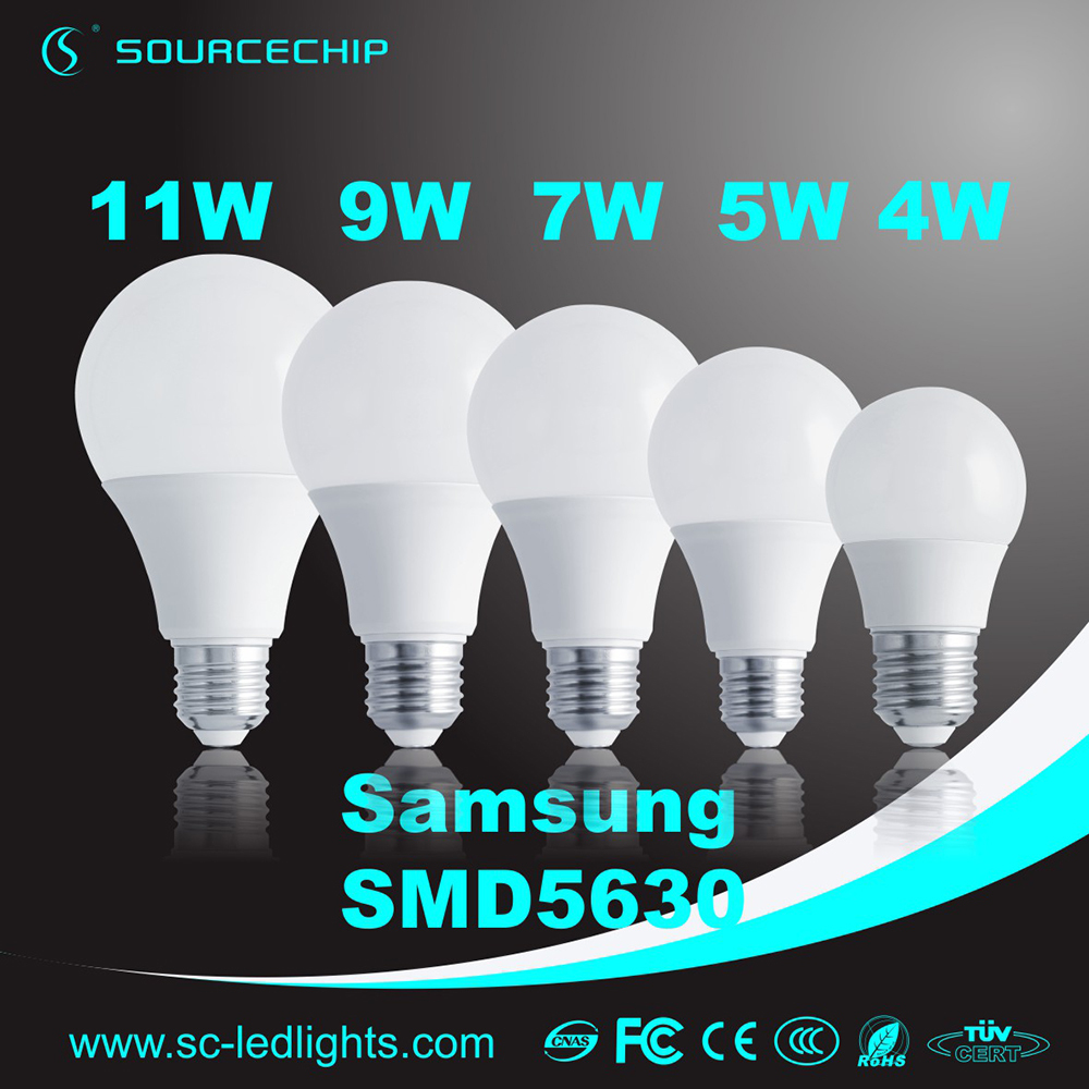 5W dimmable new led bulb E27 B22 E14 led light bulbs