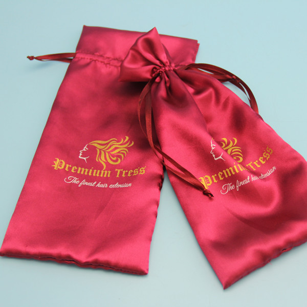 Reliable Long Satin Drawstring Bag Customized Size For Eyeglasses / Lens