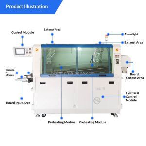 380V 60Hz SMT Mini Automatic Dual Wave PCB Through-hole Precision Wave Soldering