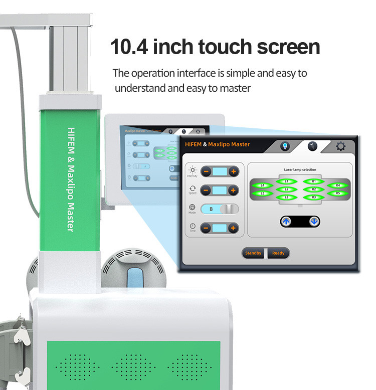 532 nm Diode Cold Laser Fat Removal Machine Fat Reduction Weight Loss Ems Body Slimming 10d LIPO LASER with EMS Machine