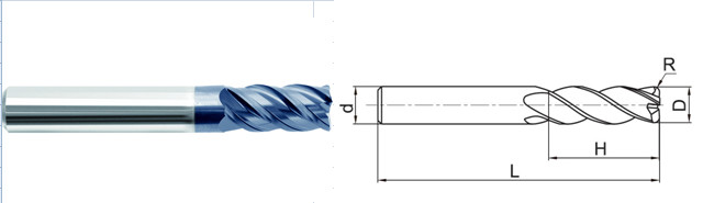 Solid Tungsten Carbide End Mill , Square End Mill With High Wear Resistance