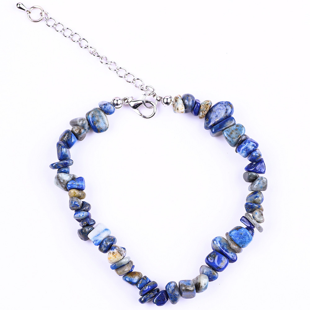 Adjustable Natural Gemstone Irregular Chips Gravel Stone Bracelet Healing Energy Jewelry