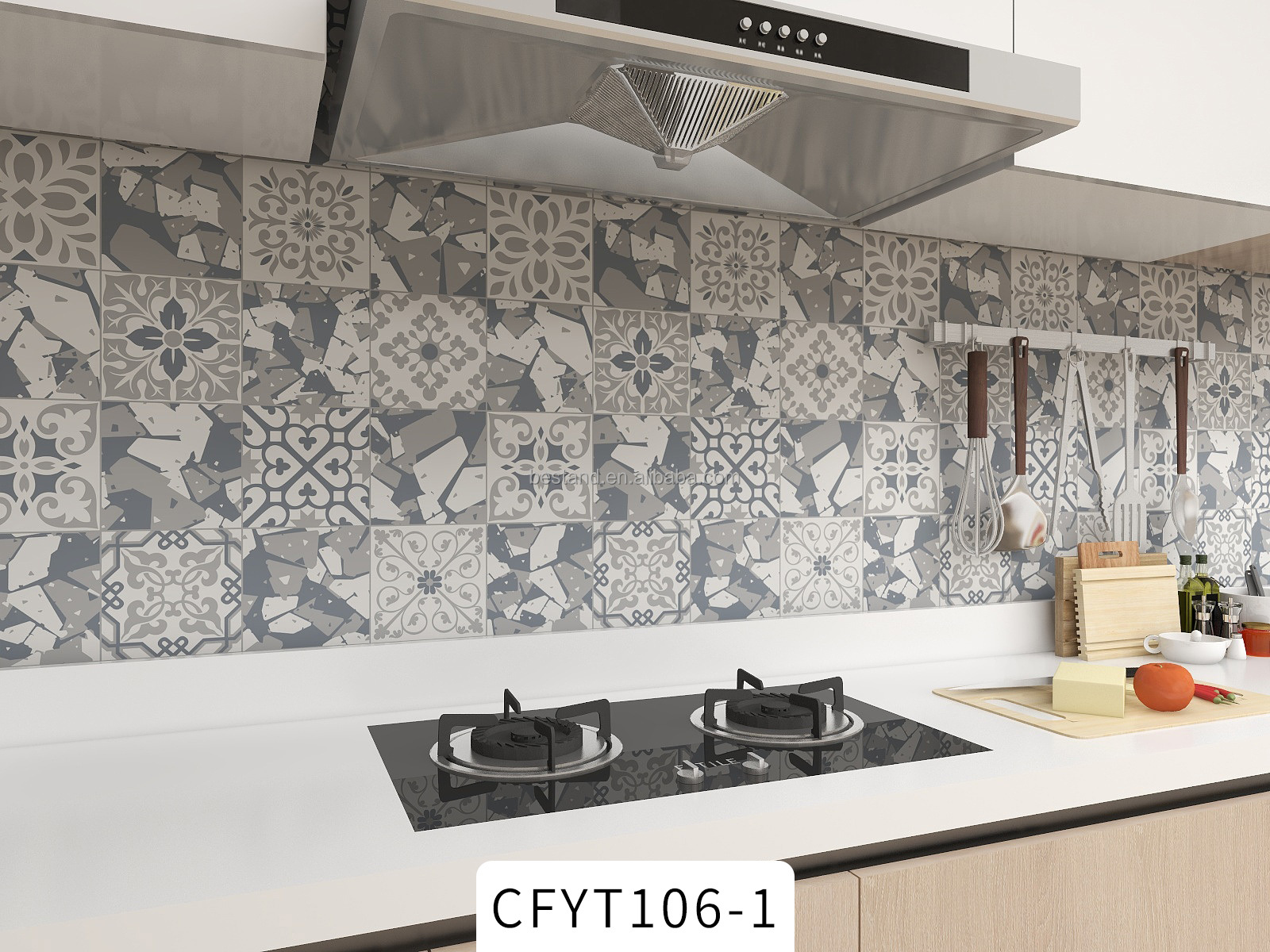 Self Adhesive Removable Decorative Tile Stickers for Wall Peel and Stick Moroccan Tiles Backsplash Waterproof Kitchen