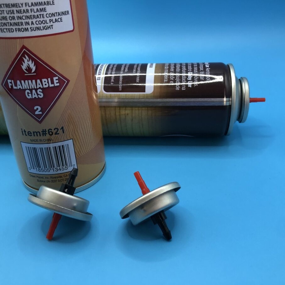 Cigarette Lighter Gas Refill Connection Valve with Plastic and Metal Stem Material