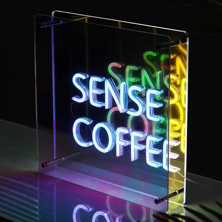 Elevate Decor Stunning 3D Neon Abyssal Mirror Checkered 50X50 in Customizable Colors