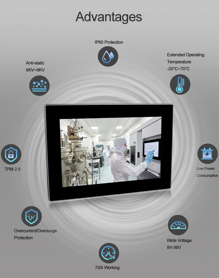 10 Inch Capacitive Touch Panel PC IP66 Front Waterproof Industrial PC