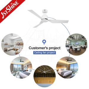 White ABS Blades No Light DC Motor Ceiling Fan With Remote Control