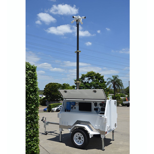 4.5m lockable CCTV pneumatic telescopic mast inside CCTV looms secuity camera mast