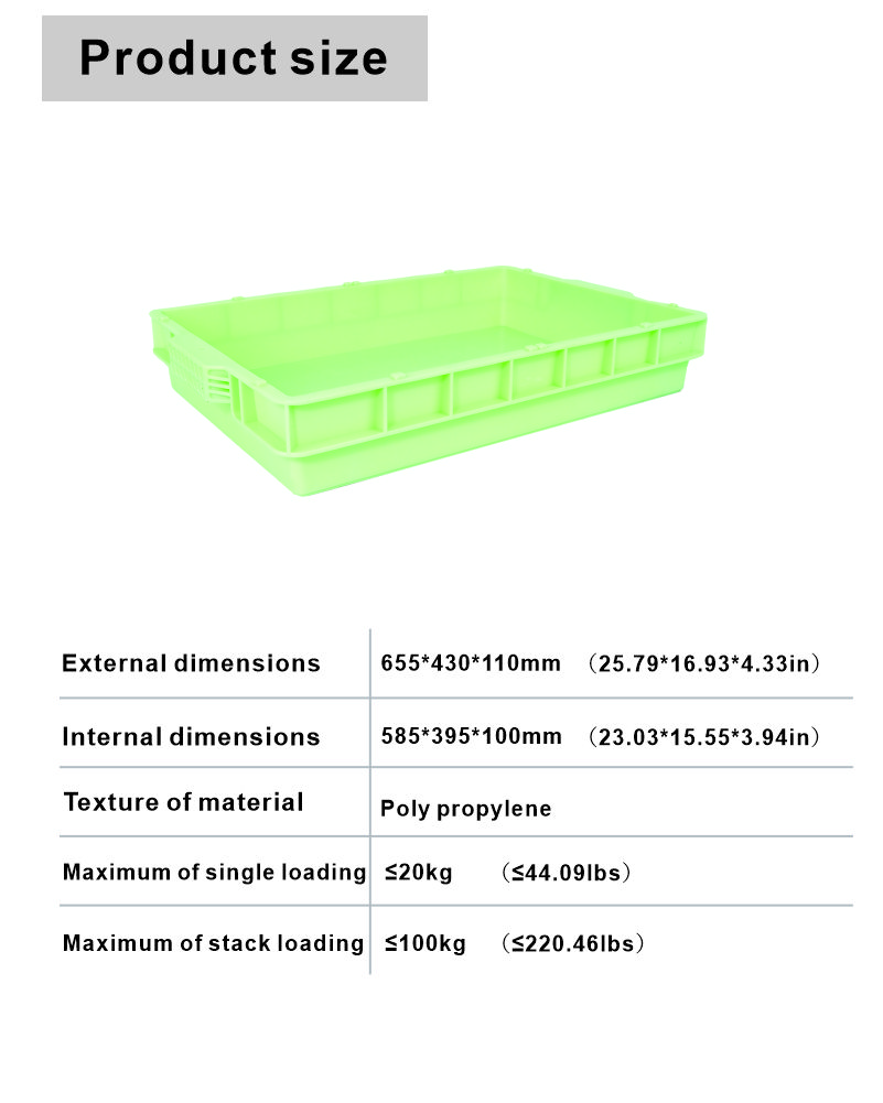 Solid Box Style PP Stackable Plastic Insect Breeding Tray for Food Safety Certification