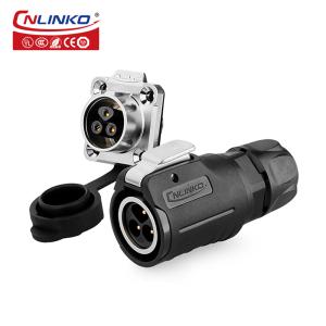 China CNLINKO Waterproof Push-pull Connector 3 Pin Customize Power Connector Plug Audio Female Socket on sale
