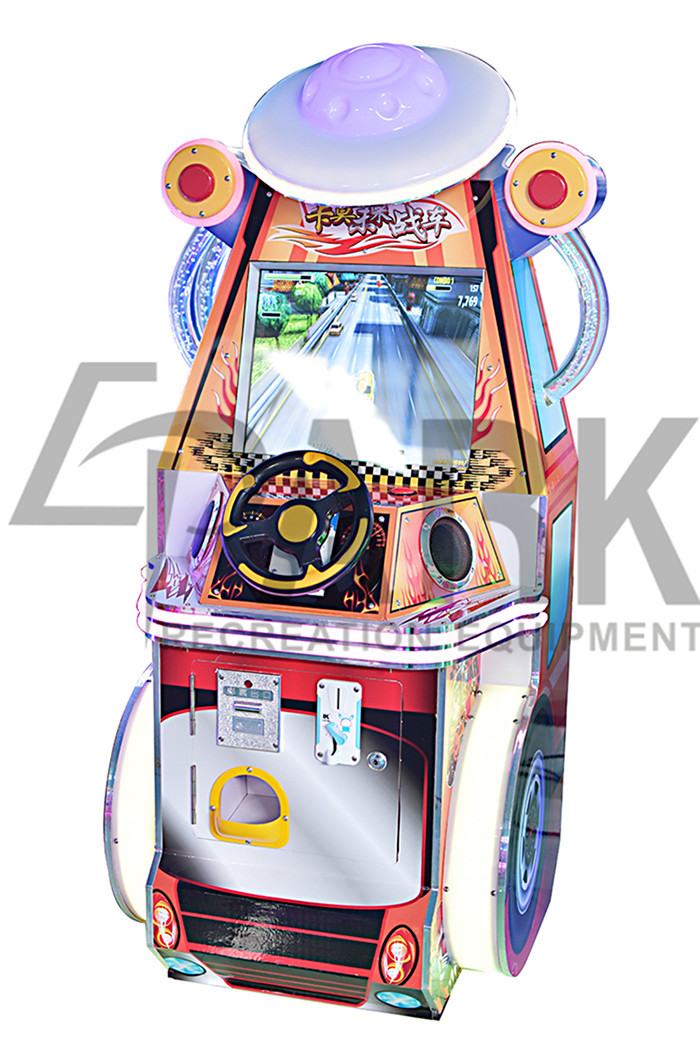 Kids Deformation Race Car Arcade Machine Coin Operated Hardware Material