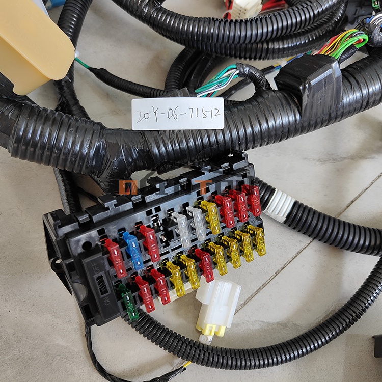 Construction Works PC200-7 PC220-7 Excavator Cab Internal Wiring Harness 20Y-06-71512