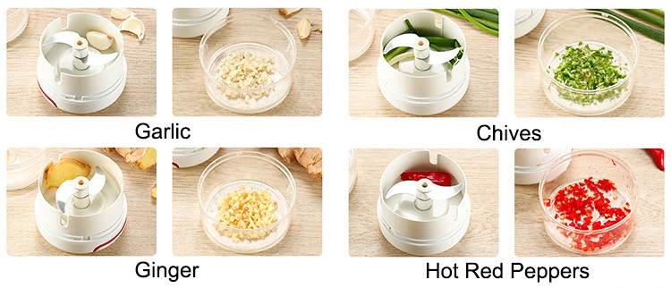 Shule Manual Hand Pulled Mini Food Chopper Cutter for Home