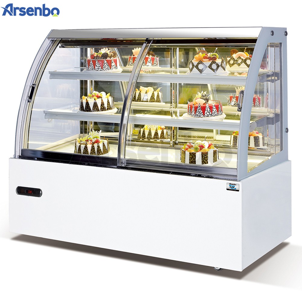 Upright 50HZ Cake Display Refrigerator Multiscene Wear Resistant