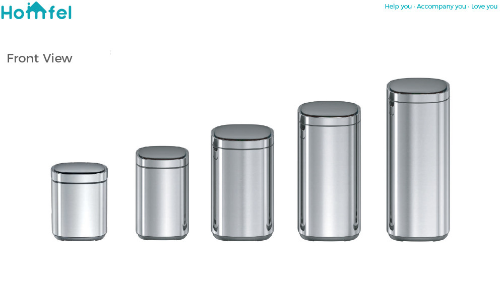Touchless Intelligent Smart Sensor Bin Trash Can Stainless Steel Sustainable Household