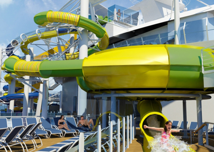 Space Bowl Water Park Slide , Indoor Aqua Park Water Slide Oxidation Resistant