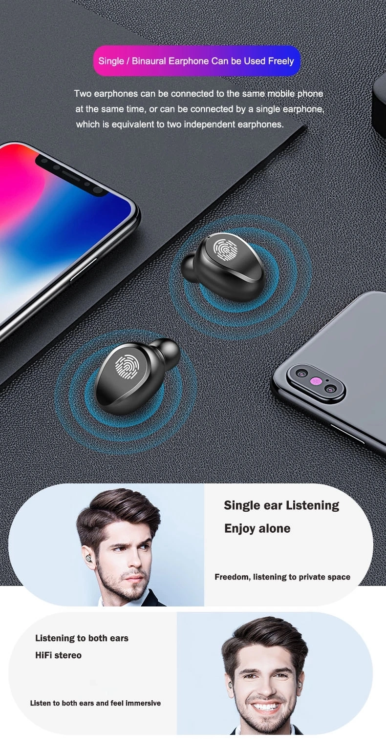 Tws Mini Earphone Headset Sound Wireless Earphone