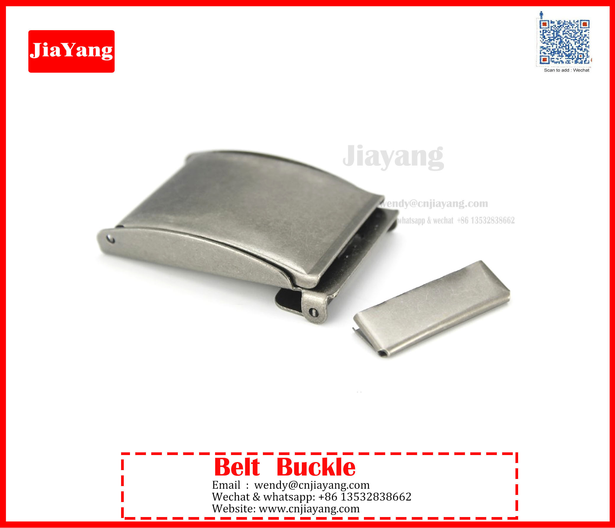 custom prong silver iron metal men belt buckle with embossed logo
