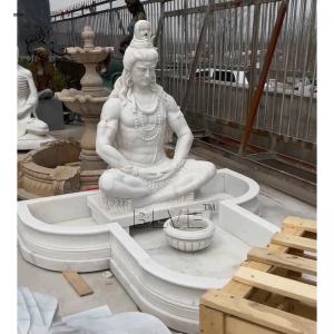  BLVE White Marble Lord Shiva Shakti Statue Garden Buddha Statue Fountain Hindu God Stone Sculpture Life Size Indian Manufactures